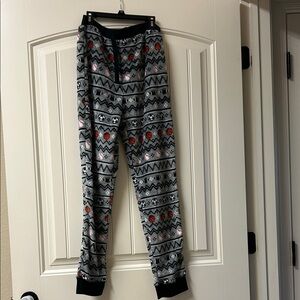 Cozy fleece sports Pattern Pajama Pants
